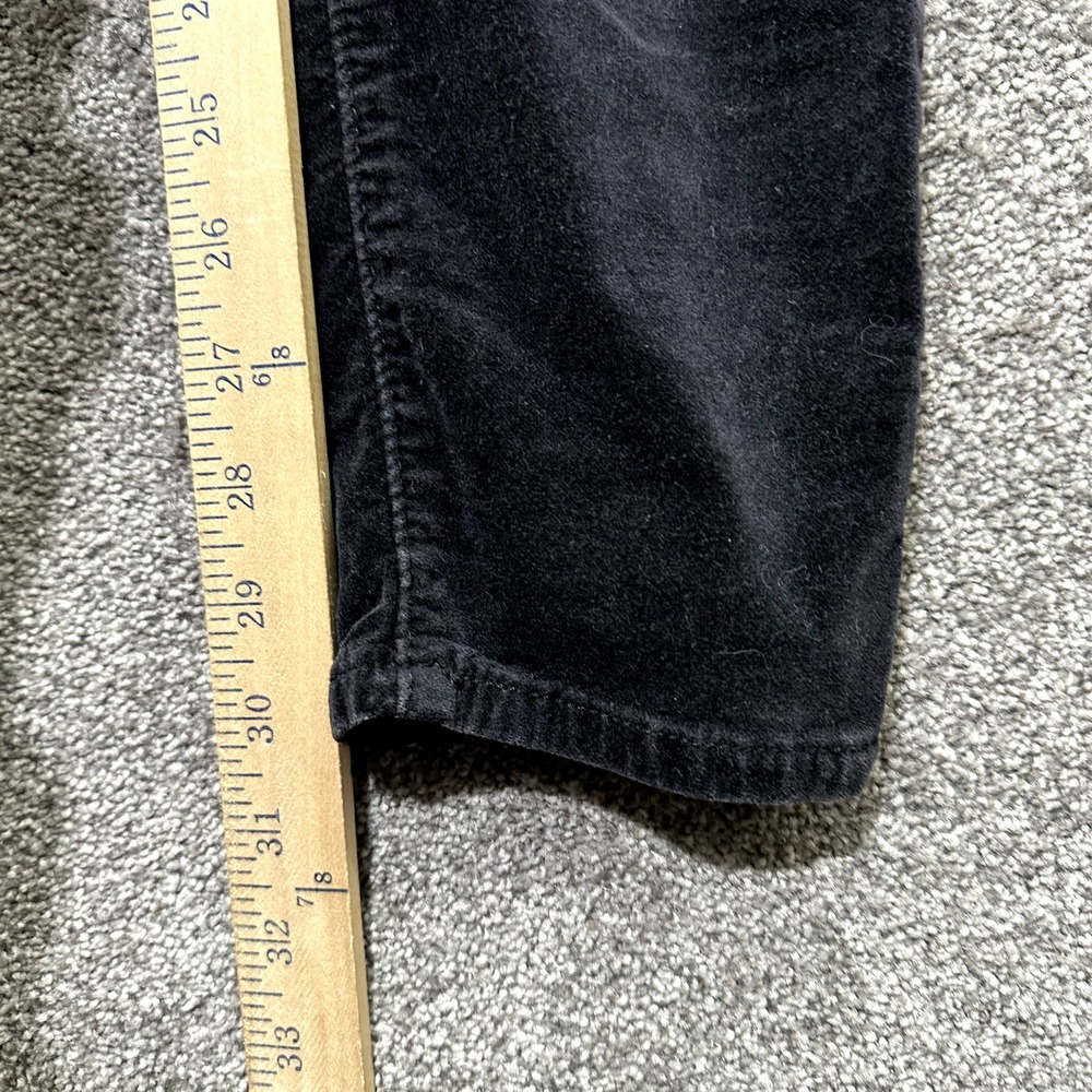 Buffalo David Bitton Velveteen Pants Women 8/29 Black Mid Rise‎ Skinny 5 Pocket - Picture 7 of 15
